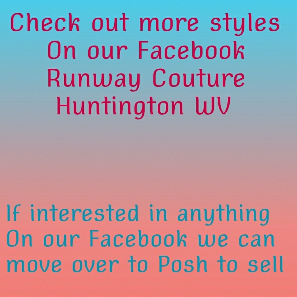 Check out our Facebook for more styles